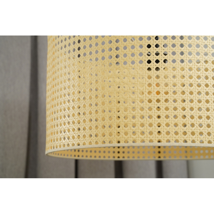 Duolla - Felületre szerelhető csillár ROLLER RATTAN 1xE27/15W/230V átm. 45 cm bézs