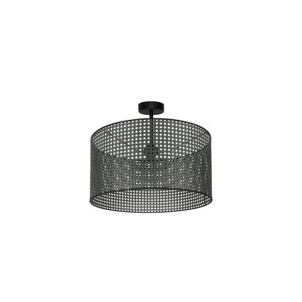 Duolla - Felületre szerelhető csillár ROLLER RATTAN 1xE27/15W/230V átm. 45 cm fekete