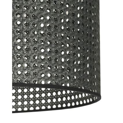 Duolla - Felületre szerelhető csillár ROLLER RATTAN 1xE27/15W/230V átm. 45 cm fekete