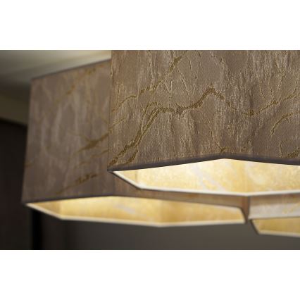 Duolla - Felületre szerelhető csillár ROLLER TRIO HEX 3xE27/15W/230V fehér/arany