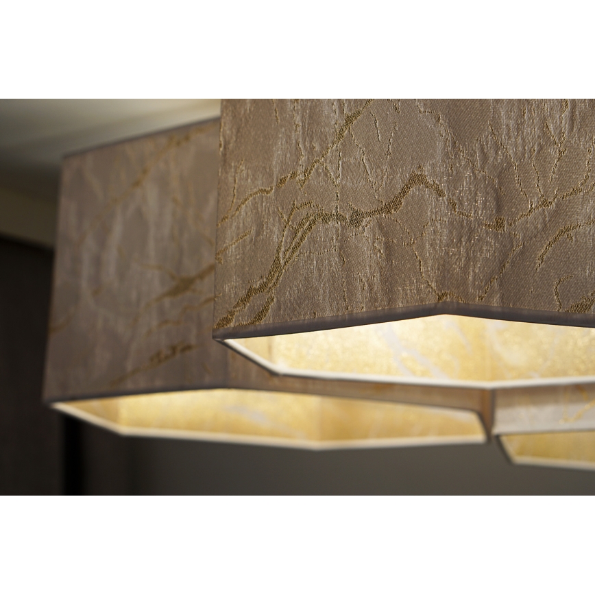 Duolla - Felületre szerelhető csillár ROLLER TRIO HEX 3xE27/15W/230V fehér/arany