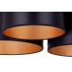 Duolla - Felületre szerelhető csillár ROLLER TRIO SHINY 3xE27/15W/230V fekete/arany