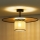 Duolla - Felületre szerelhető csillár TOKYO RATTAN 1xE27/15W/230V arany/rattan