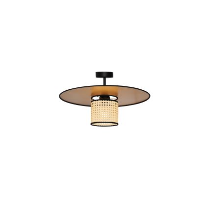Duolla - Felületre szerelhető csillár TOKYO RATTAN 1xE27/15W/230V átm. 50 cm arany/rattan