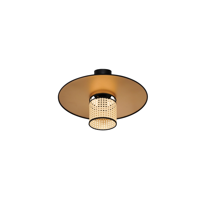 Duolla - Felületre szerelhető csillár TOKYO RATTAN 1xE27/15W/230V átm. 50 cm arany/rattan