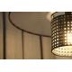 Duolla - Felületre szerelhető csillár TOKYO RATTAN 1xE27/15W/230V fekete/ezüst