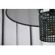 Duolla - Felületre szerelhető csillár TOKYO RATTAN 1xE27/15W/230V fekete/ezüst