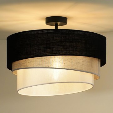 Duolla - Felületre szerelhető csillár TRIO 1xE27/15W/230V átm. 45 cm fekete/szürke/fehér