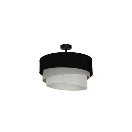 Duolla - Felületre szerelhető csillár TRIO 1xE27/15W/230V átm. 45 cm fekete/szürke/fehér