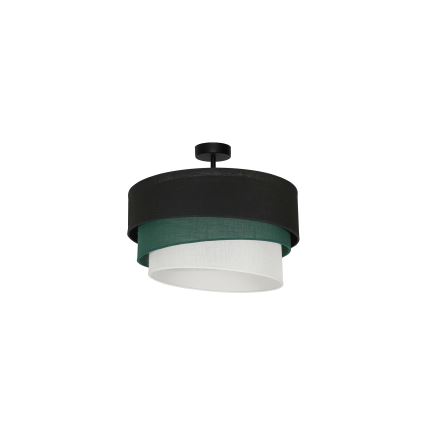Duolla - Felületre szerelhető csillár TRIO 1xE27/15W/230V átm. 45 cm fekete/zöld/fehér