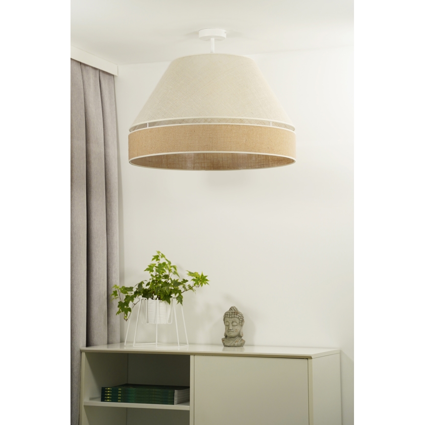 Duolla - Felületre szerelhető csillár YUTE AVIGNON 1xE27/15W/230V átm. 60 cm szürke/barna