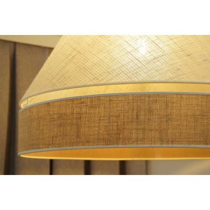 Duolla - Felületre szerelhető csillár YUTE AVIGNON 1xE27/15W/230V átm. 60 cm szürke/barna