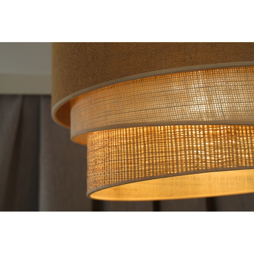Duolla - Felületre szerelhető csillár YUTE TRIO 1xE27/15W/230V átm. 45 cm barna/szürke/bézs