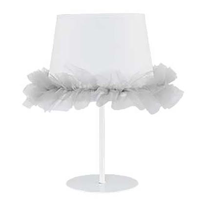 Duolla - Gyerek asztali lámpa BALLET 1xE14/40W/230V átm. 20 cm fehér/szürke