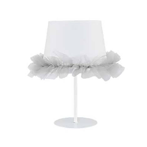 Duolla - Gyerek asztali lámpa BALLET 1xE14/40W/230V fehér/szürke