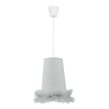 Duolla - Gyerek csillár zsinóron BALLET 1xE27/40W/230V átm. 21 cm szürke