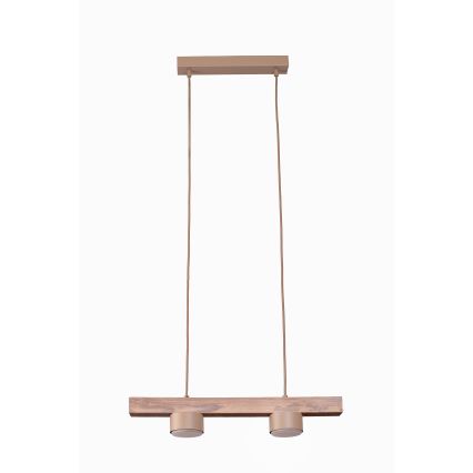 Duolla - IRONLINE kábeles csillár 2xGX53/3W/230V fenyő/tölgy/bézs