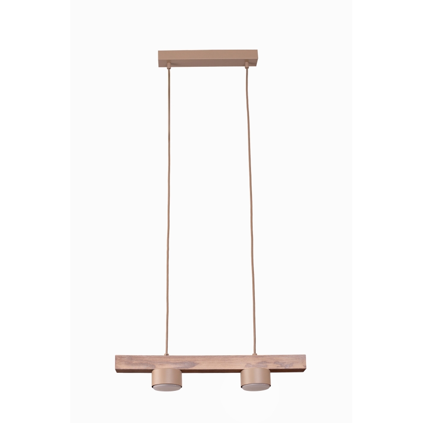 Duolla - IRONLINE kábeles csillár 2xGX53/3W/230V fenyő/tölgy/bézs