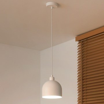Duolla - IRONLINE kábeles függeszték 1x E27/15 W/230 V Ø 17 cm, fehér
