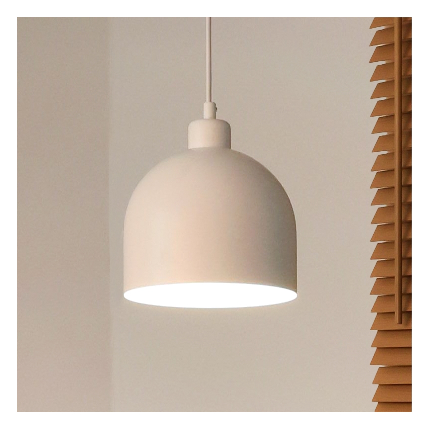 Duolla - IRONLINE kábeles függeszték 1x E27/15 W/230 V Ø 17 cm, fehér