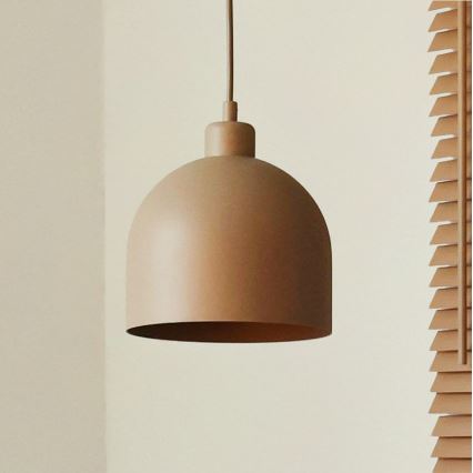 Duolla - IRONLINE kábeles függőlámpa 1xE27/15W/230V, átmérő 17 cm, bézs
