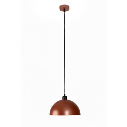 Duolla - IRONLINE zsinóros függőlámpa 1xE27/15W/230V átmérő 27 cm réz/fekete