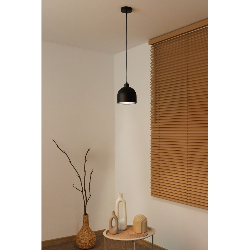 Duolla - Kábeles függőlámpa IRONLINE 1xE27/15W/230V Ø 17 cm fekete