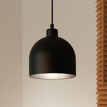 Duolla - Kábeles függőlámpa IRONLINE 1xE27/15W/230V Ø 17 cm fekete