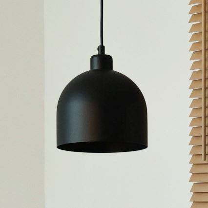 Duolla - Kábeles függőlámpa IRONLINE 1xE27/15W/230V Ø 17 cm fekete