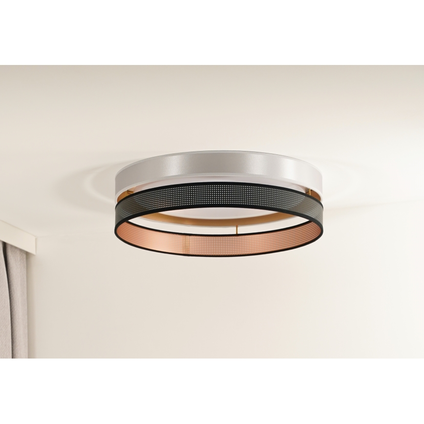 Duolla - LED Mennyezeti lámpa ROLLER DUO SHINY LED/24W/230V átm. 45 cm ezüst/fekete