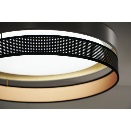 Duolla - LED Mennyezeti lámpa ROLLER DUO SHINY LED/24W/230V átm. 45 cm ezüst/fekete