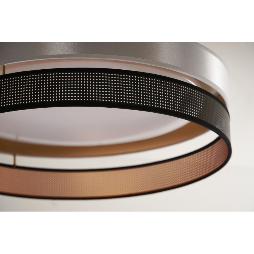 Duolla - LED Mennyezeti lámpa ROLLER DUO SHINY LED/24W/230V átm. 45 cm ezüst/fekete