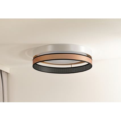 Duolla - LED Mennyezeti lámpa ROLLER DUO SHINY LED/24W/230V átm. 45 cm fehér/réz