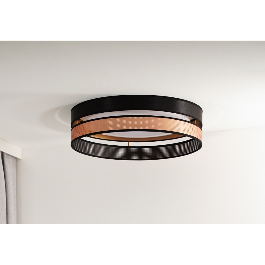 Duolla - LED Mennyezeti lámpa ROLLER DUO SHINY LED/24W/230V átm. 45 cm fekete/réz