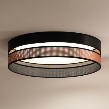 Duolla - LED mennyezeti lámpa ROLLER DUO SHINY LED/24W/230V átm. 45 cm fekete/rezes