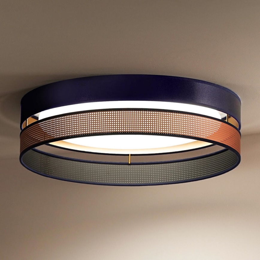 Duolla - LED Mennyezeti lámpa ROLLER DUO SHINY LED/24W/230V átm. 45 cm kék/réz