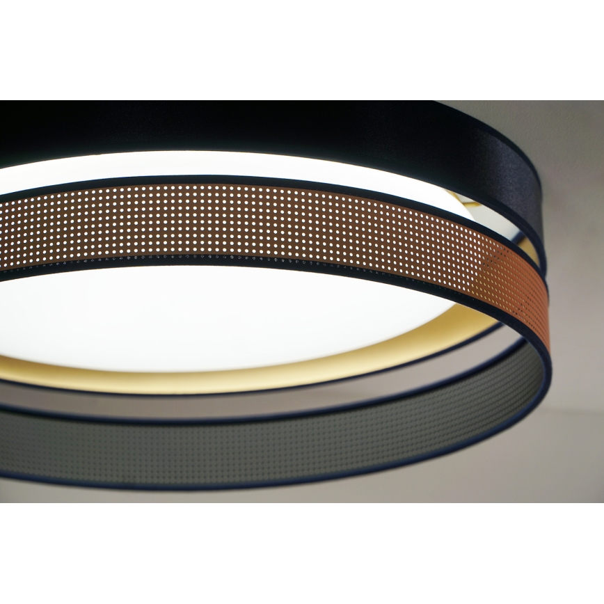 Duolla - LED Mennyezeti lámpa ROLLER DUO SHINY LED/24W/230V átm. 45 cm kék/réz