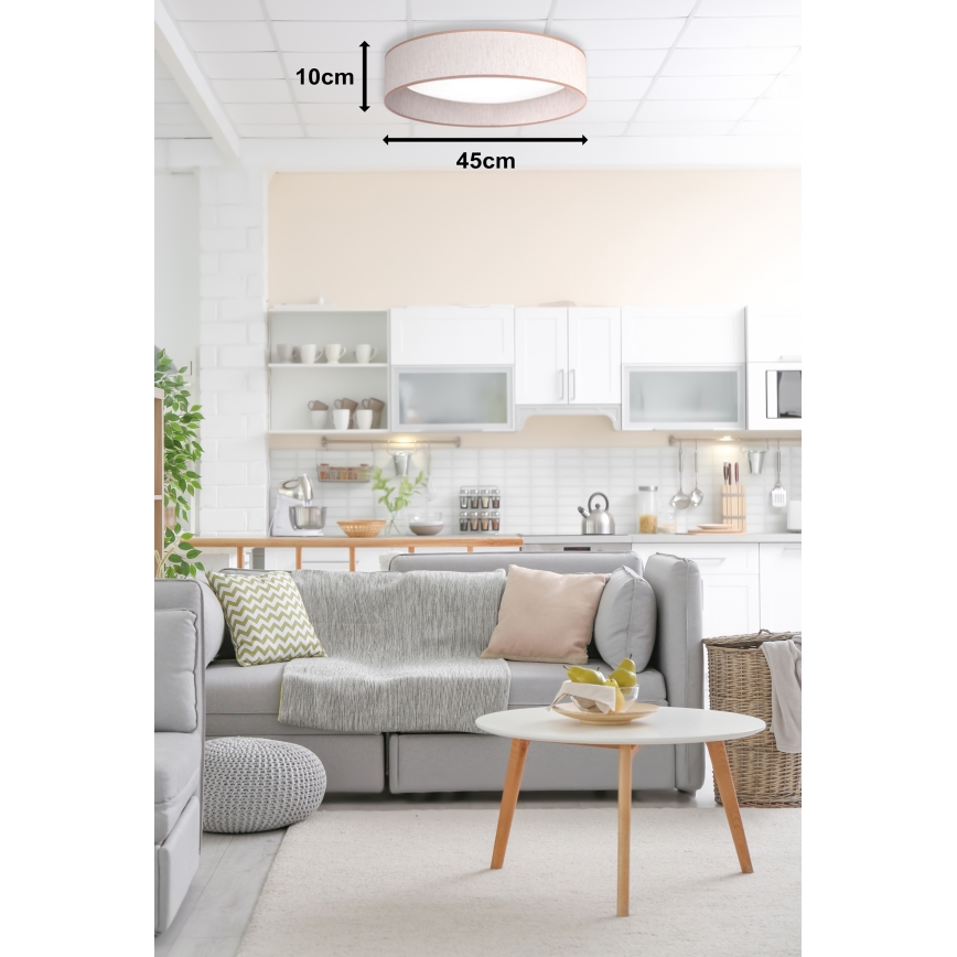 Duolla - LED Mennyezeti lámpa ROLLER LED/24W/230V átm. 45 cm bézs
