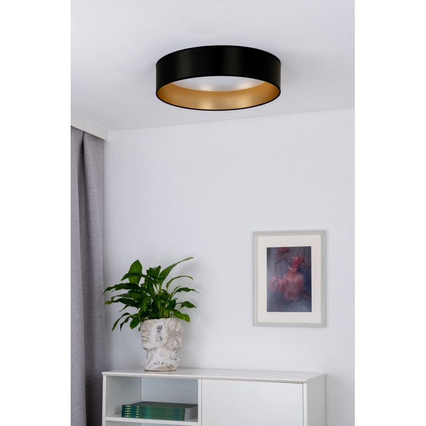 Duolla - LED Mennyezeti lámpa ROLLER LED/24W/230V átm. 45 cm fekete/arany