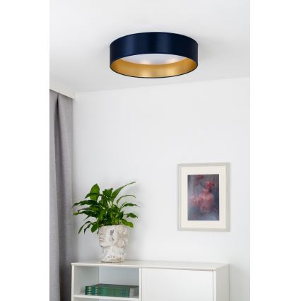 Duolla - LED Mennyezeti lámpa ROLLER LED/24W/230V átm. 45 cm kék/arany