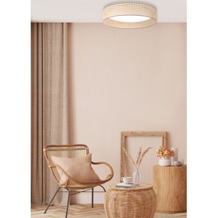 Duolla - LED Mennyezeti lámpa ROLLER LED/24W/230V átm. 45 cm rattan