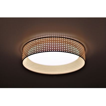 Duolla - LED Mennyezeti lámpa ROLLER LED/24W/230V átm. 45 cm rattan