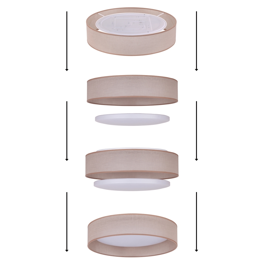 Duolla - LED Mennyezeti lámpa ROLLER LED/24W/230V átm. 45 cm rattan