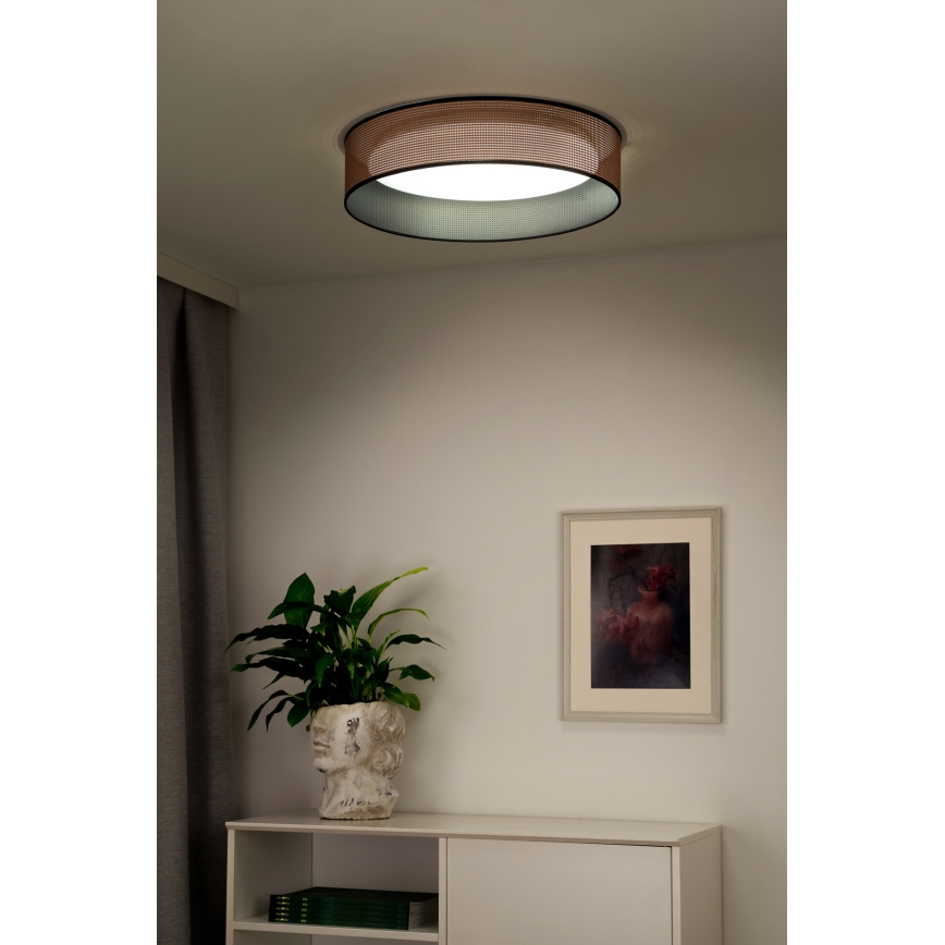 Duolla - LED Mennyezeti lámpa ROLLER LED/24W/230V átm. 45 cm réz/fekete