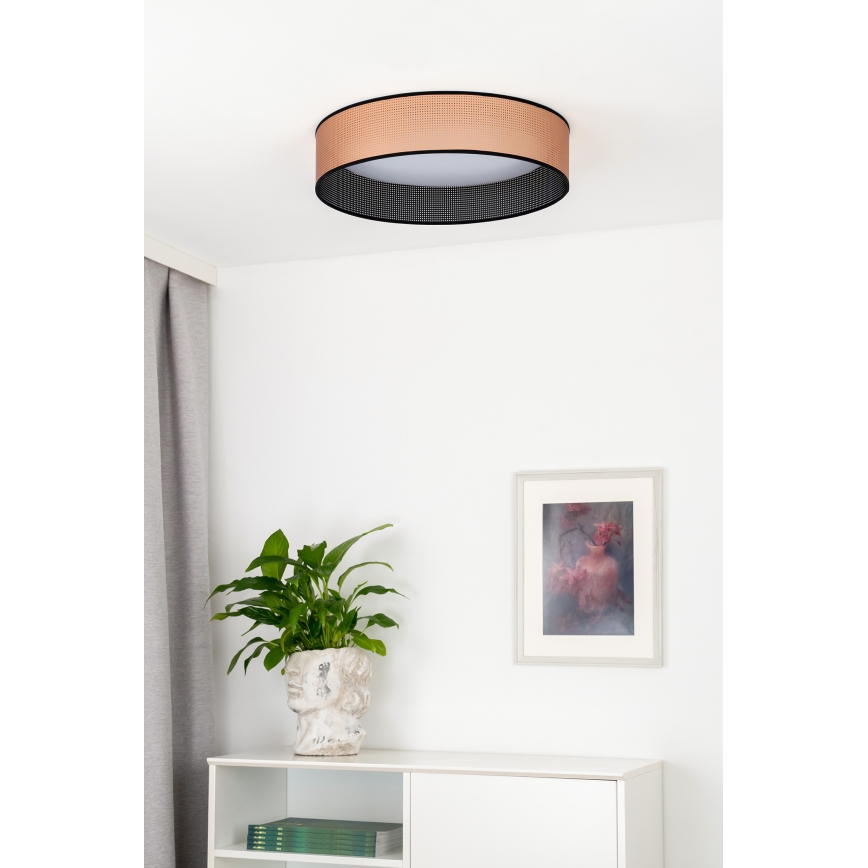 Duolla - LED Mennyezeti lámpa ROLLER LED/24W/230V átm. 45 cm réz/fekete
