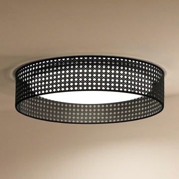 Duolla - LED Mennyezeti lámpa ROLLER RATTAN LED/24W/230V átm. 45 cm fekete