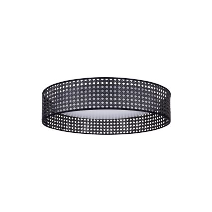 Duolla - LED Mennyezeti lámpa ROLLER RATTAN LED/24W/230V átm. 45 cm fekete