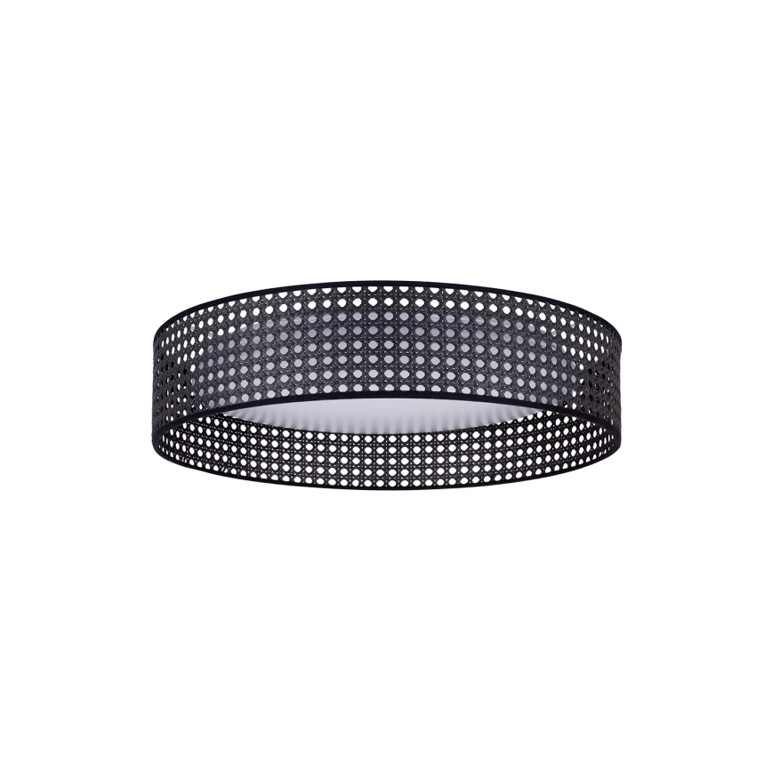 Duolla - LED Mennyezeti lámpa ROLLER RATTAN LED/24W/230V átm. 45 cm fekete