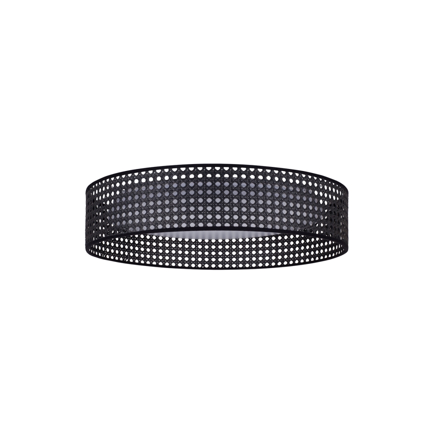 Duolla - LED Mennyezeti lámpa ROLLER RATTAN LED/24W/230V átm. 45 cm fekete