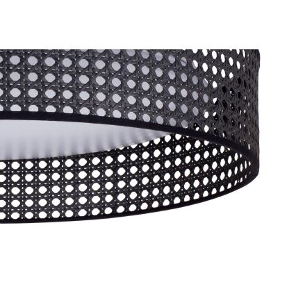 Duolla - LED Mennyezeti lámpa ROLLER RATTAN LED/24W/230V átm. 45 cm fekete